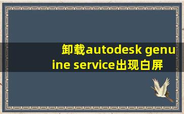 卸载autodesk genuine service出现白屏