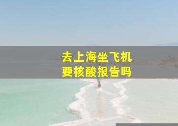 去上海坐飞机要核酸报告吗