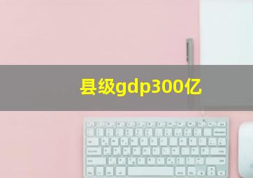 县级gdp300亿