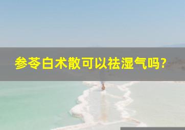 参苓白术散可以祛湿气吗?