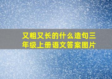 又粗又长的什么造句三年级上册语文答案图片