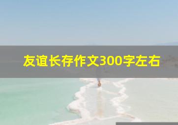 友谊长存作文300字左右