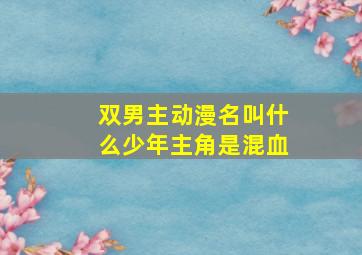 双男主动漫名叫什么少年主角是混血