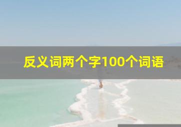 反义词两个字100个词语