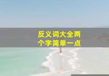 反义词大全两个字简单一点