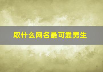 取什么网名最可爱男生