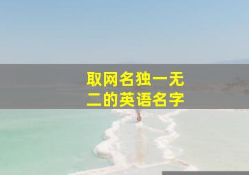 取网名独一无二的英语名字