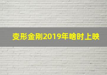 变形金刚2019年啥时上映