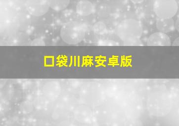 口袋川麻安卓版