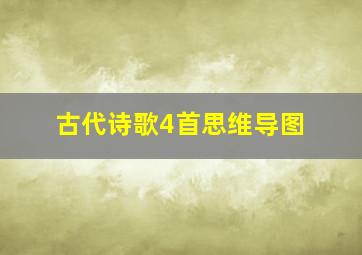 古代诗歌4首思维导图