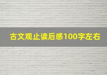 古文观止读后感100字左右