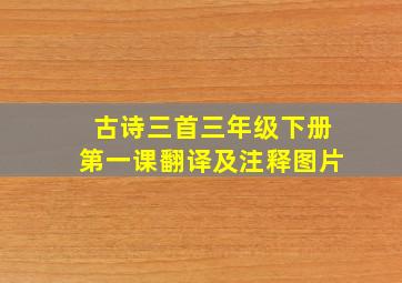 古诗三首三年级下册第一课翻译及注释图片