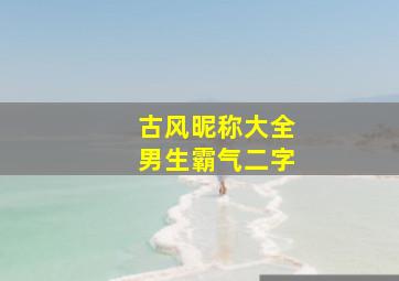 古风昵称大全男生霸气二字