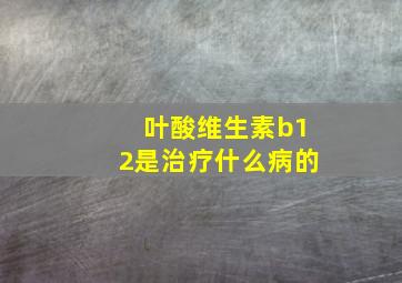 叶酸维生素b12是治疗什么病的