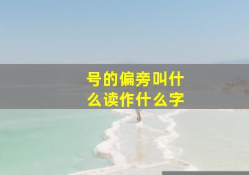 号的偏旁叫什么读作什么字