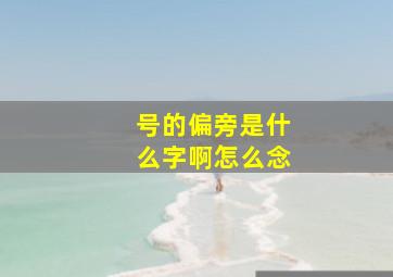 号的偏旁是什么字啊怎么念