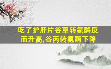 吃了护肝片谷草转氨酶反而升高,谷丙转氨酶下降