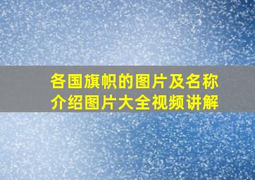 各国旗帜的图片及名称介绍图片大全视频讲解