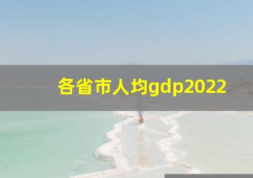 各省市人均gdp2022