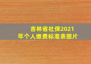 吉林省社保2021年个人缴费标准表图片