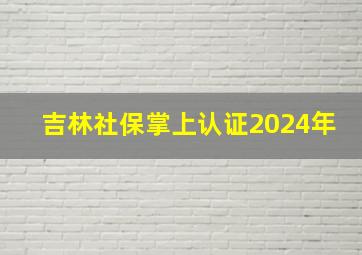 吉林社保掌上认证2024年