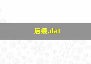 后缀.dat