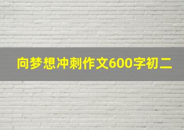 向梦想冲刺作文600字初二