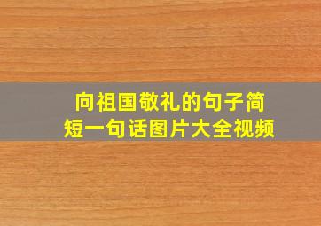 向祖国敬礼的句子简短一句话图片大全视频