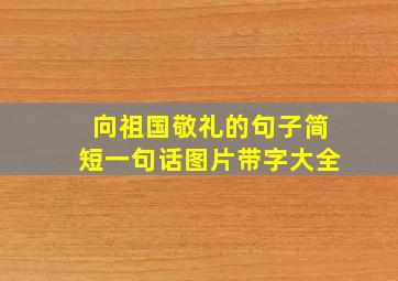 向祖国敬礼的句子简短一句话图片带字大全