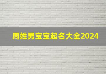 周姓男宝宝起名大全2024