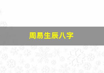 周易生辰八字