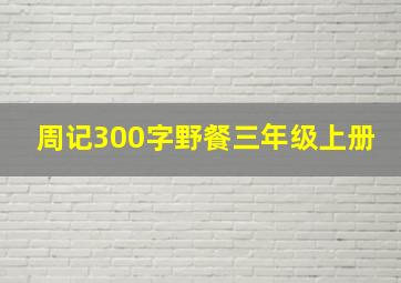 周记300字野餐三年级上册