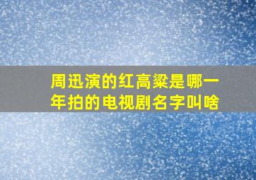 周迅演的红高粱是哪一年拍的电视剧名字叫啥