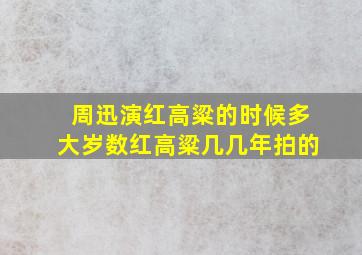 周迅演红高粱的时候多大岁数红高粱几几年拍的