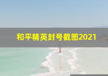 和平精英封号截图2021