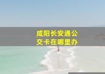 咸阳长安通公交卡在哪里办