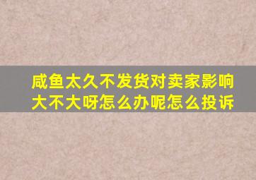 咸鱼太久不发货对卖家影响大不大呀怎么办呢怎么投诉