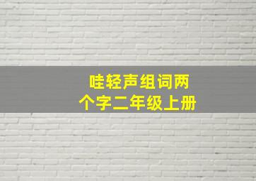 哇轻声组词两个字二年级上册