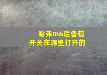 哈弗m6后备箱开关在哪里打开的