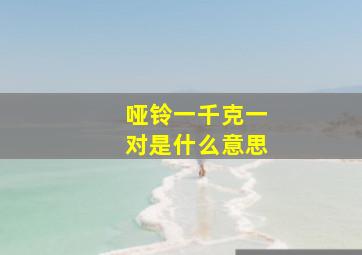 哑铃一千克一对是什么意思