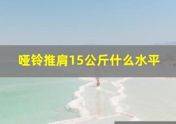 哑铃推肩15公斤什么水平