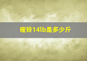 哑铃14lb是多少斤