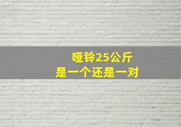 哑铃25公斤是一个还是一对