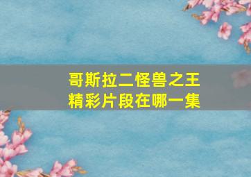 哥斯拉二怪兽之王精彩片段在哪一集