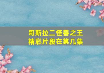 哥斯拉二怪兽之王精彩片段在第几集