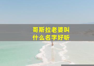 哥斯拉老婆叫什么名字好听