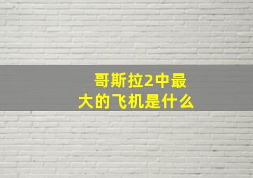 哥斯拉2中最大的飞机是什么