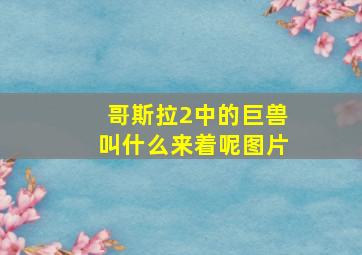 哥斯拉2中的巨兽叫什么来着呢图片