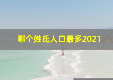 哪个姓氏人口最多2021