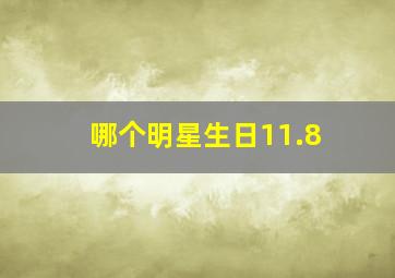 哪个明星生日11.8